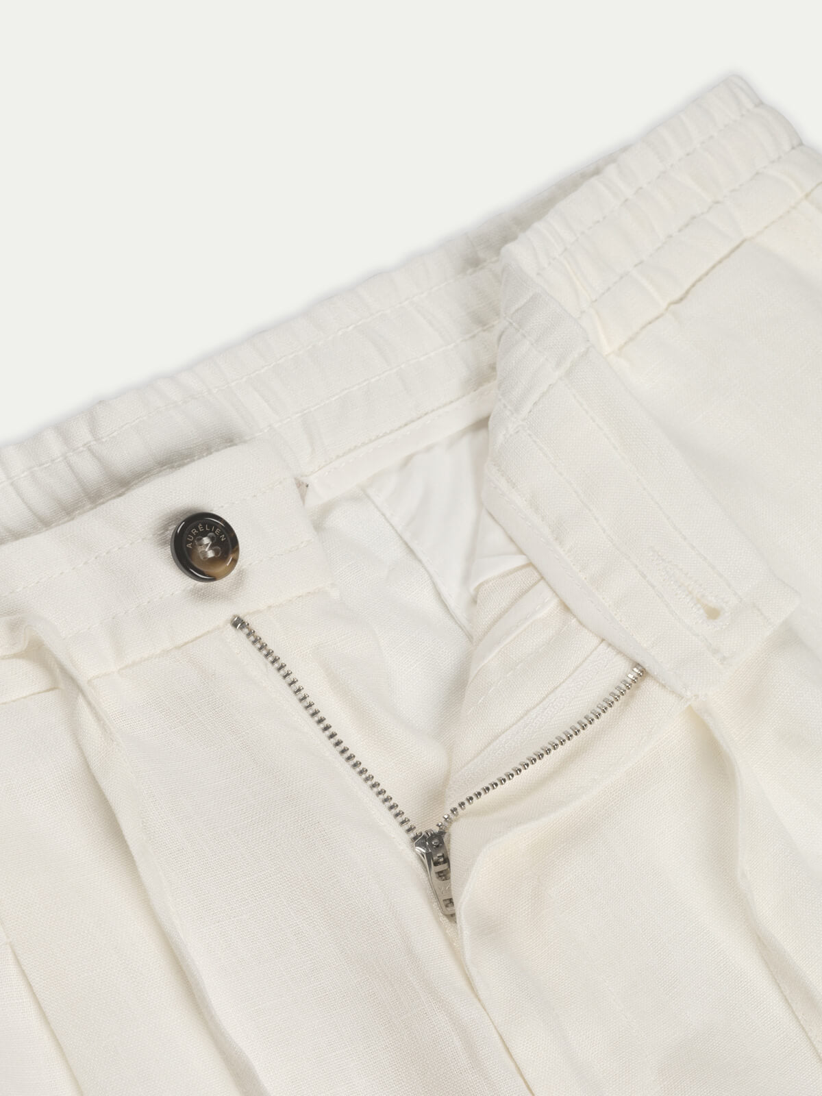 Ecru Linen Seaside Pants