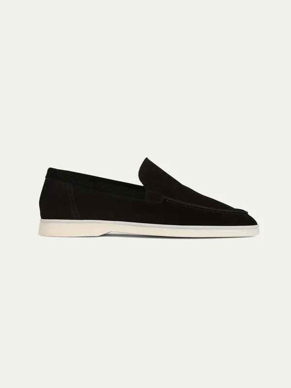 Black Montacour Suede Loafer