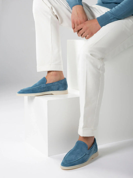 Ocean Blue Montacour Suede Loafer