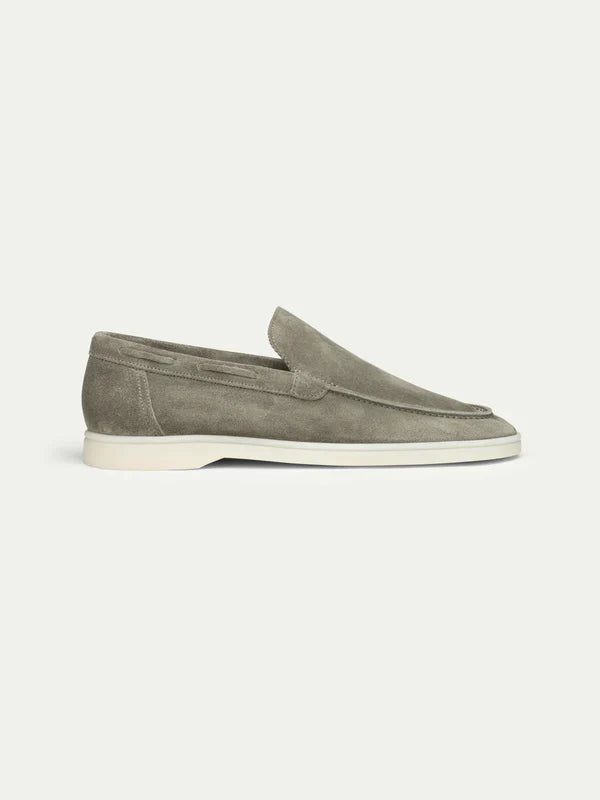 Olive Green Montacour Suede Loafer