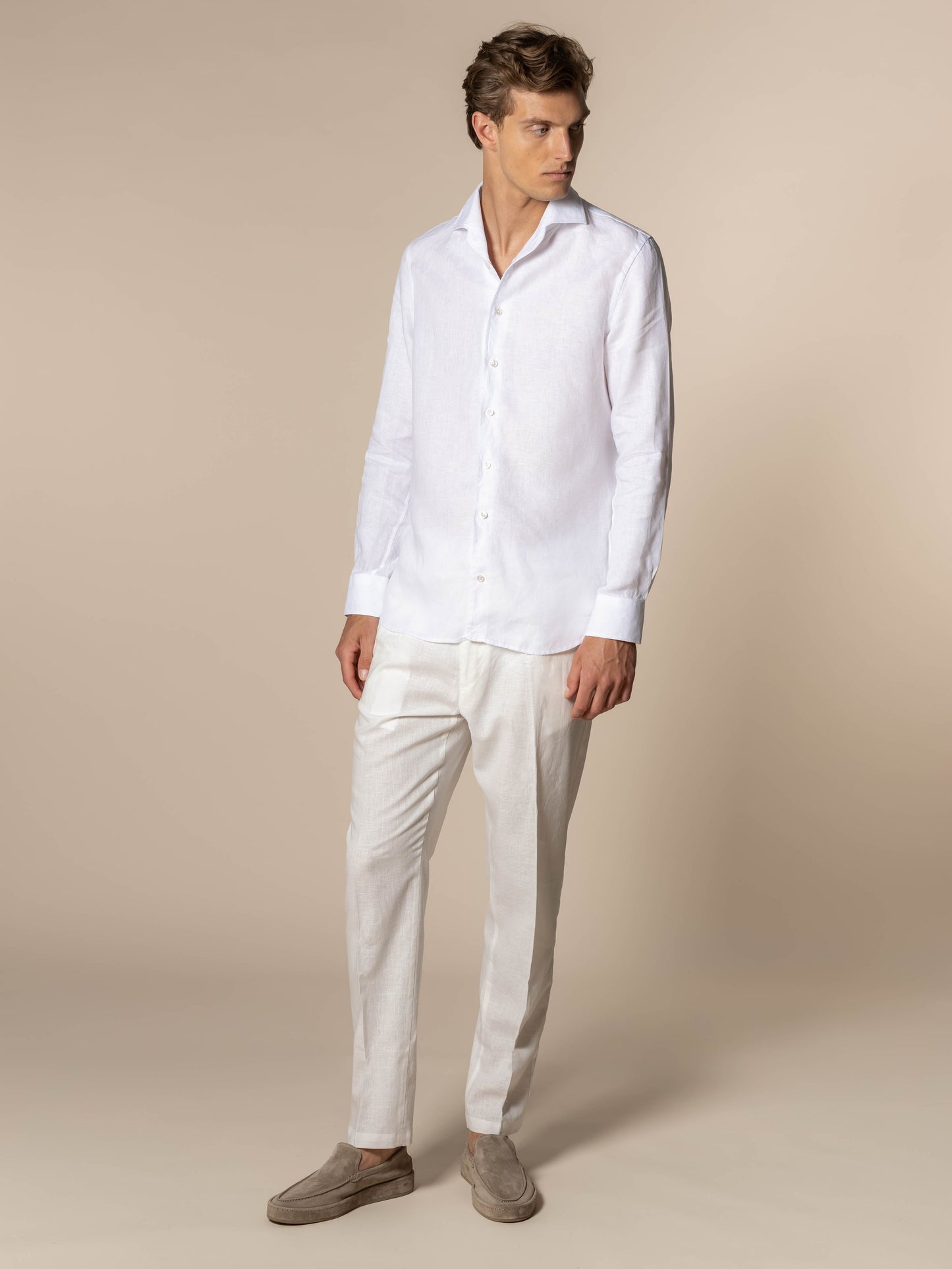 Ecru Linen Seaside Pants