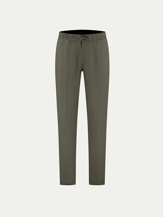 Olive Linen Seaside Pants