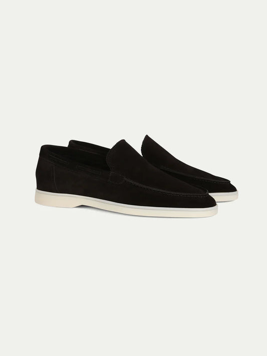 Black Montacour Suede Loafer