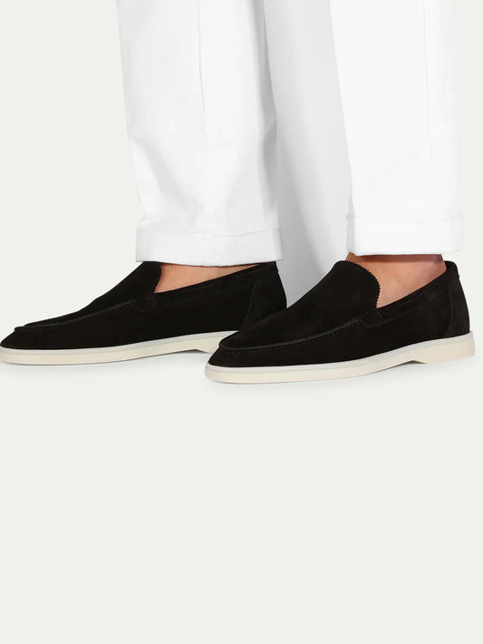 Black Montacour Suede Loafer
