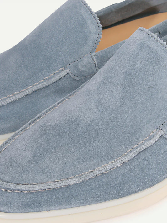 Baby Blue Montacour Suede Loafer