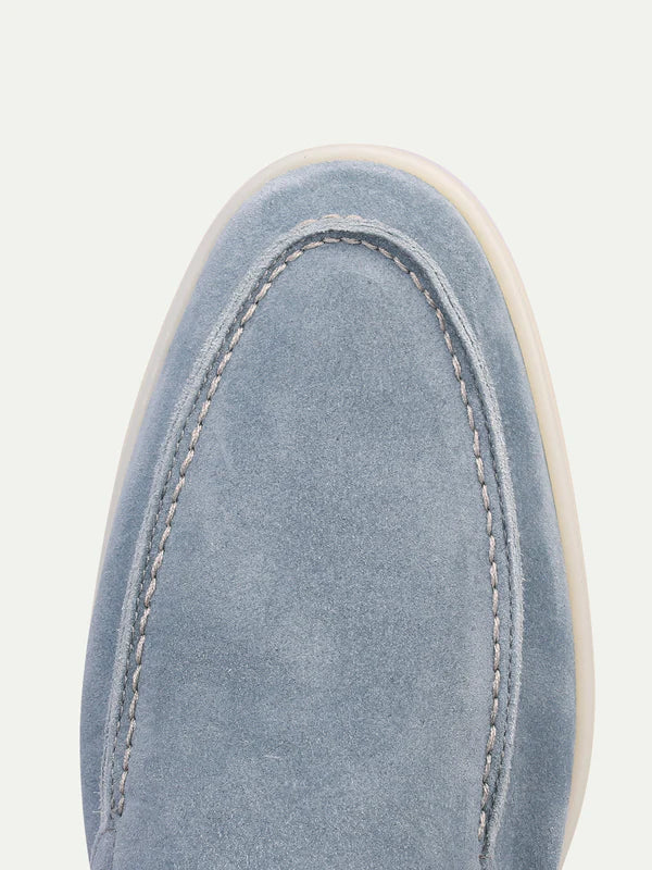 Baby Blue Montacour Suede Loafer