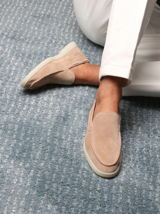 Beige Montacour Suede Loafer