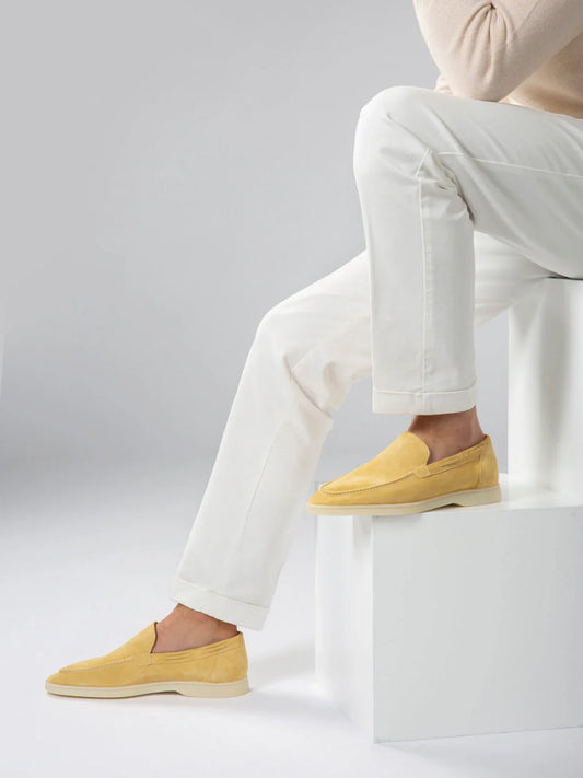 Exotic Suede Loafer - Citrus Yellow