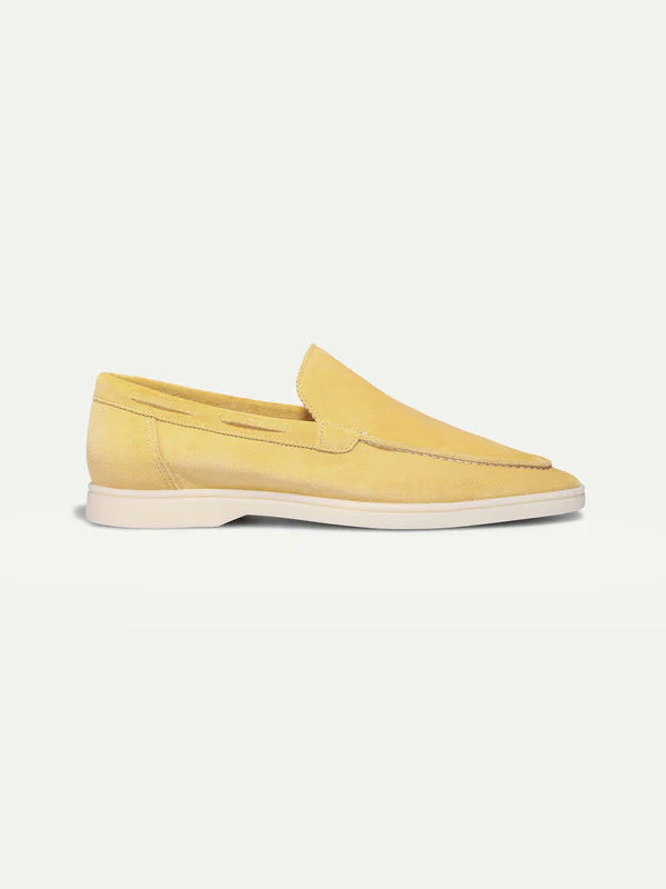 Exotic Suede Loafer - Citrus Yellow