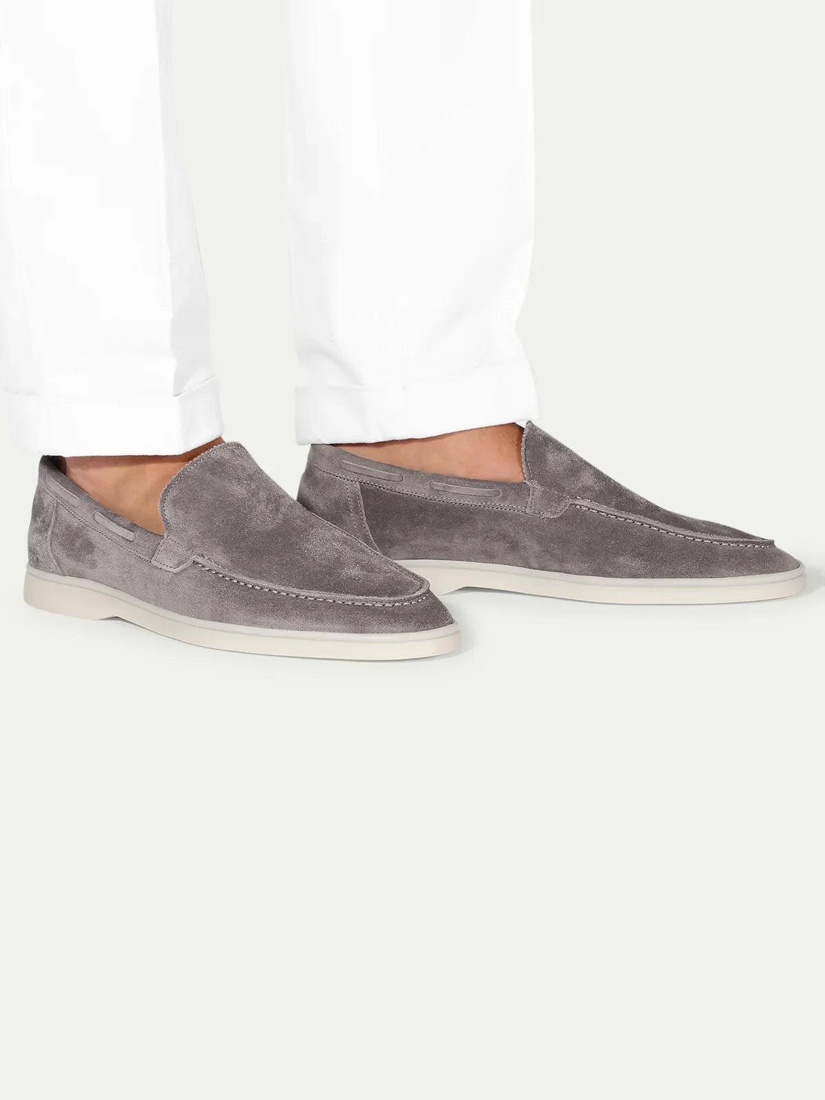 Gray Montacour Suede Loafer
