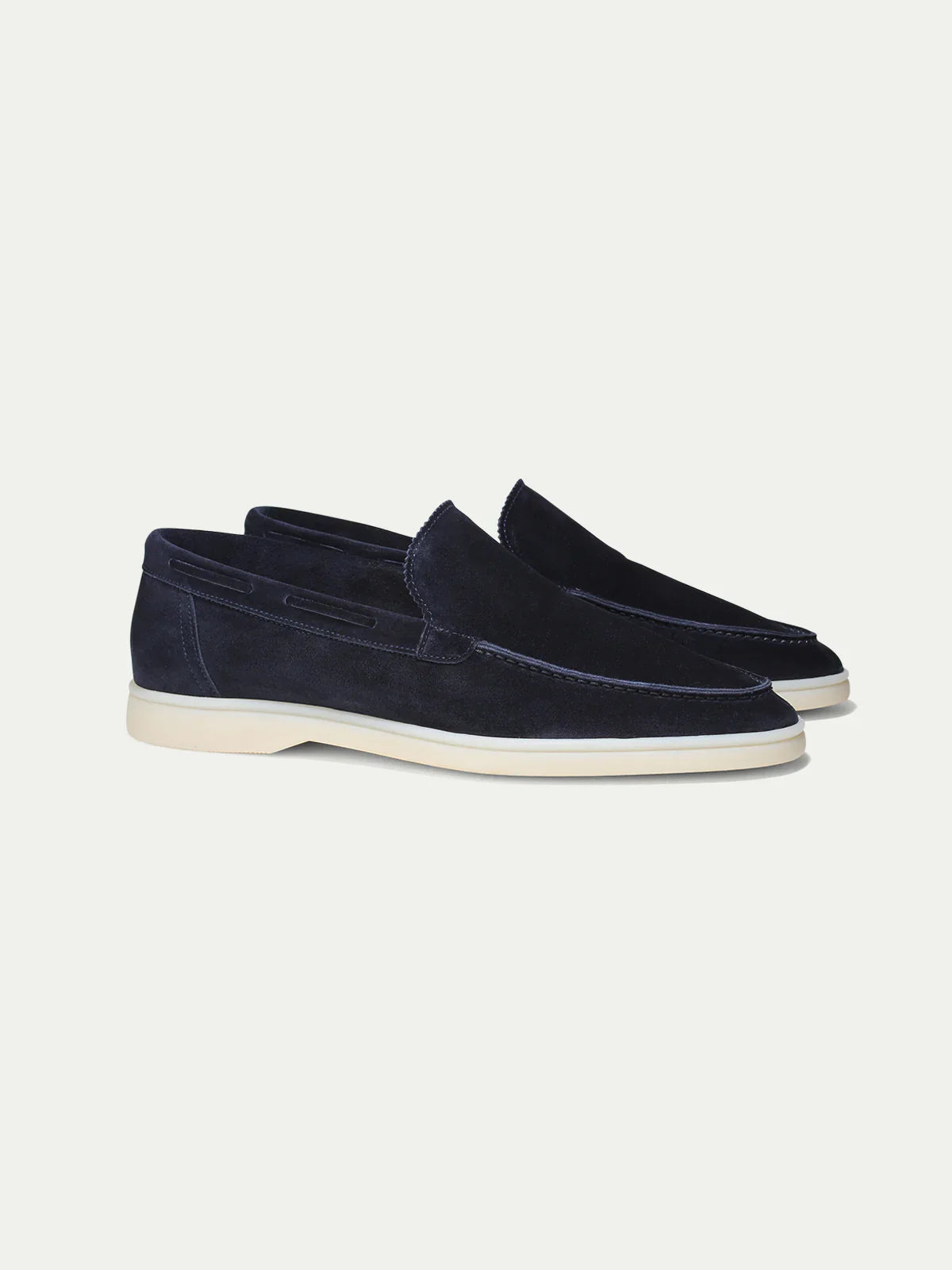 Navy Blue Montacour Suede Loafer