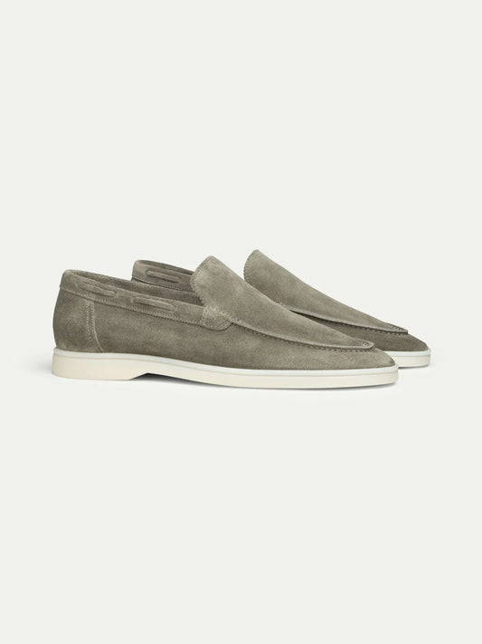 Olive Green Montacour Suede Loafer